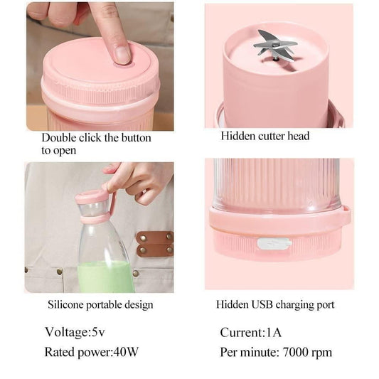 Portable Mini Juice Blender USB Rechargeable Mixer Juicer for Outdoor