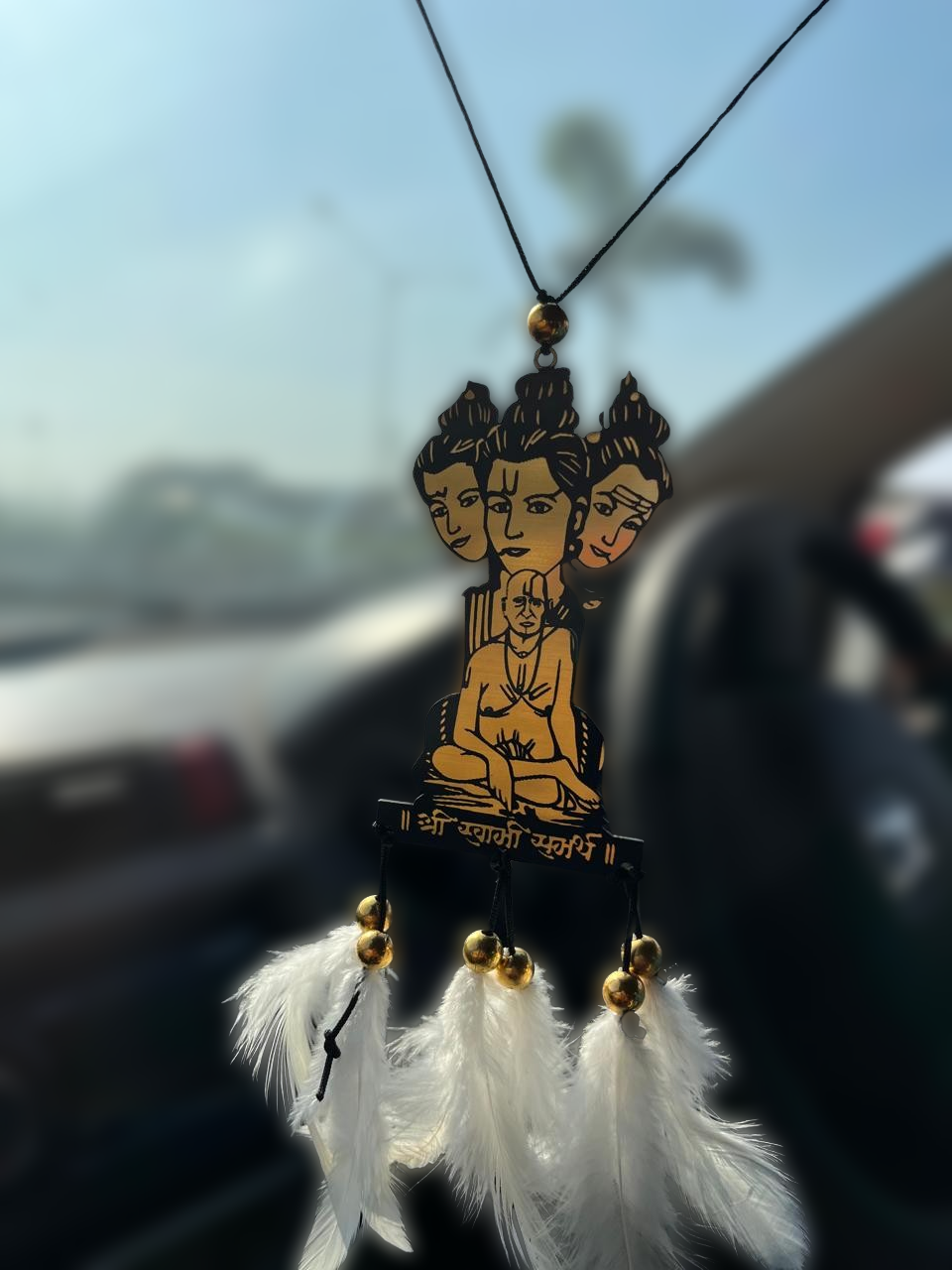 Swami Samartha Guru Dattatreya Acrylic Car & Wall Hanger