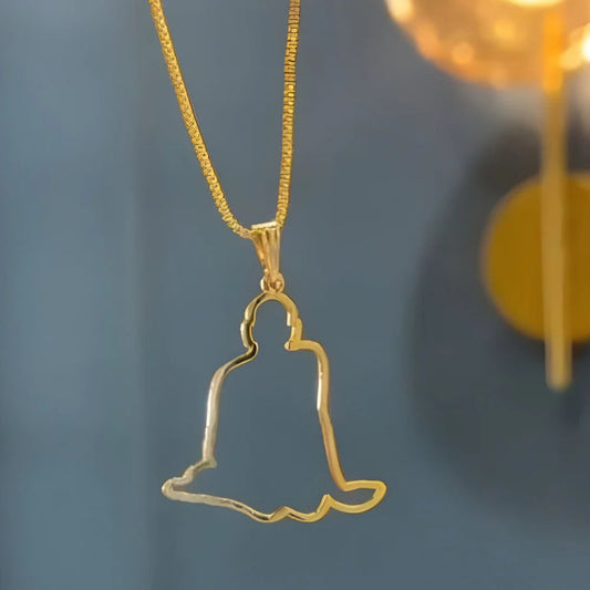Gold Plated Shri Swami Samarth Maharaj pendant with chain