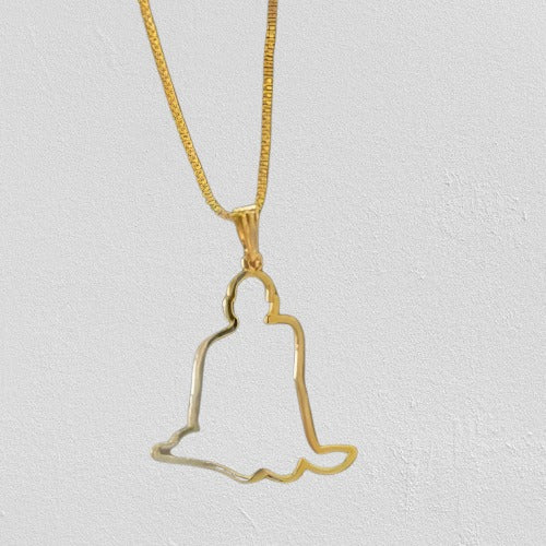 Gold Plated Shri Swami Samarth Maharaj pendant with chain