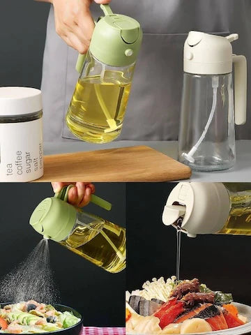 2 in 1 Olive Oil Sprayer and Oil Dispenser Bottle