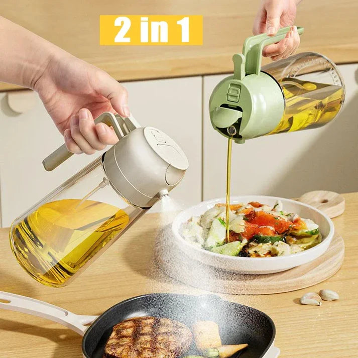 2 in 1 Olive Oil Sprayer and Oil Dispenser Bottle